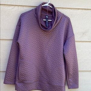 RBX Purple Quilted cowl pullover